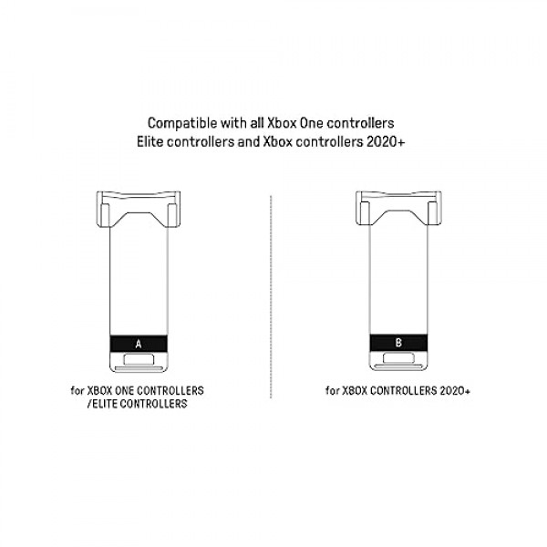 8Bitdo 접이식 조절식 모바일 게임 클립, Xbox One 무선 컨트롤러, Xbox Elite 시리즈 컨트롤러 및 Xbox 무선 컨트롤러용(공식 라이센스됨)