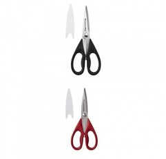 KitchenAid 보호 덮개가 있는 다용도 가위, 단일 사이즈, BlackandKitchenAid 보호 덮개가 있는 다용도 가위, 8.72인치, 빨간색