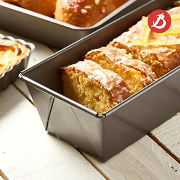 de Buyer 직사각형 붙지 않는 케이크/빵 틀 - 10인치 - 전통적인 케이크 및 빵에 적합 - 사용하기 쉽고 깨끗함 - PFOA 없음