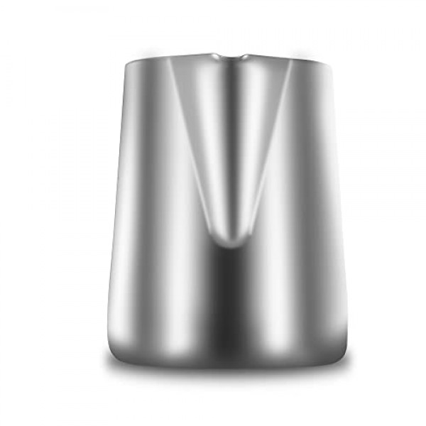 스테인레스 스틸 우유 거품 투수, 12oz/350ml 우유 커피 카푸치노 라떼 아트 거품 투수 바리스타 우유 주전자 컵, 장식 아트 펜 및 극세사 천 내부 양면 측정