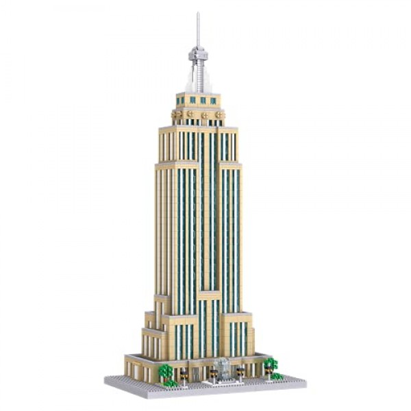 dOvOb Architecture 엠파이어 스테이트 빌딩 마이크로 블록 세트(3819PCS) - 어린이와 성인을 위한 세계적으로 유명한 건축 모형 장난감 선물