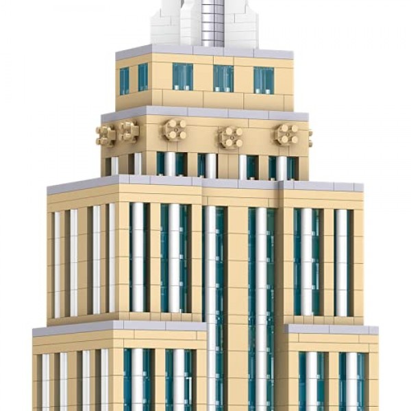 dOvOb Architecture 엠파이어 스테이트 빌딩 마이크로 블록 세트(3819PCS) - 어린이와 성인을 위한 세계적으로 유명한 건축 모형 장난감 선물