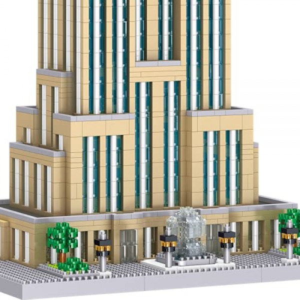 dOvOb Architecture 엠파이어 스테이트 빌딩 마이크로 블록 세트(3819PCS) - 어린이와 성인을 위한 세계적으로 유명한 건축 모형 장난감 선물