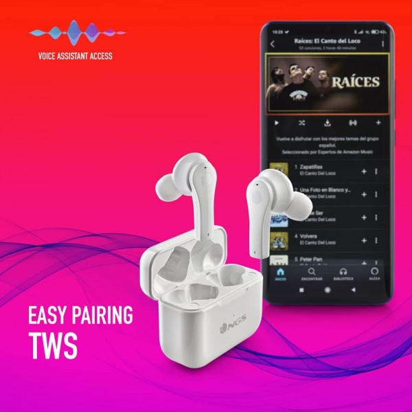 NGS Auriculares ARTICABLOOMBLACK 무선 블랙 ARTICA BLOOM WHITE