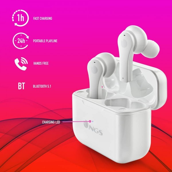 NGS Auriculares ARTICABLOOMBLACK 무선 블랙 ARTICA BLOOM WHITE