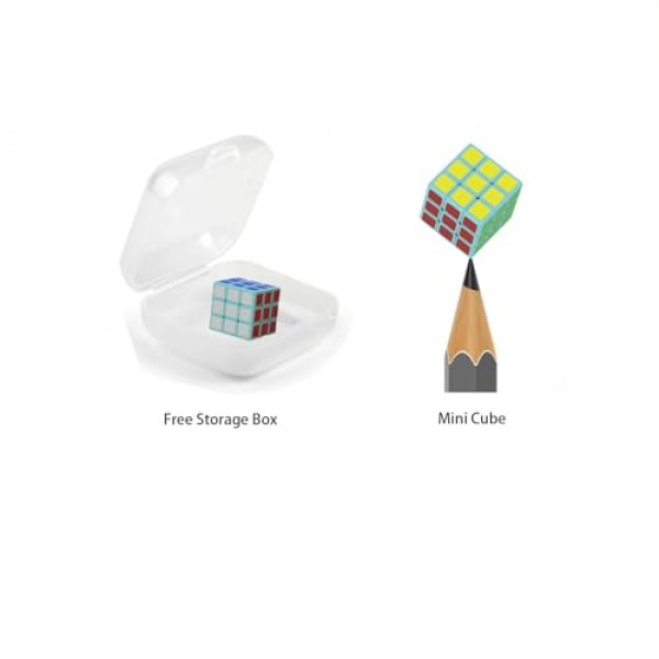 XINGLETOYS 미니 큐브 3x3 - 큐브 랩 1x1x1cm 어린이 및 성인을 위한 가장 작은 큐브, 부드러운 매직 큐브 퍼즐(핑크)