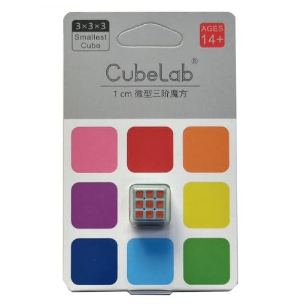 XINGLETOYS 미니 큐브 3x3 - 큐브 랩 1x1x1cm 어린이 및 성인을 위한 가장 작은 큐브, 부드러운 매직 큐브 퍼즐(핑크)