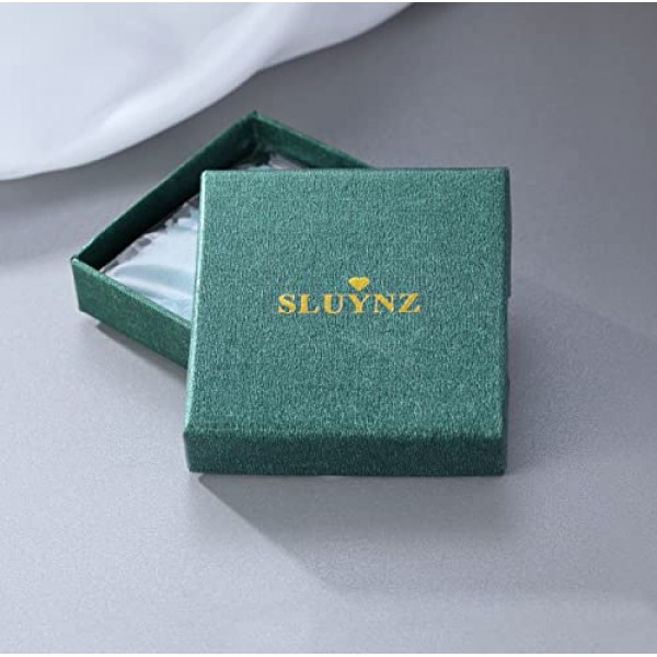 SLUYNZ 925 스털링 실버 CZ 귀걸이 체인 여성용 여자 스타 술 귀걸이 Threader