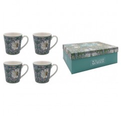 Lesser & Pavey의 William Morris Pimpernel 머그 4종 세트