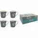 Lesser & Pavey의 William Morris Pimpernel 머그 4종 세트