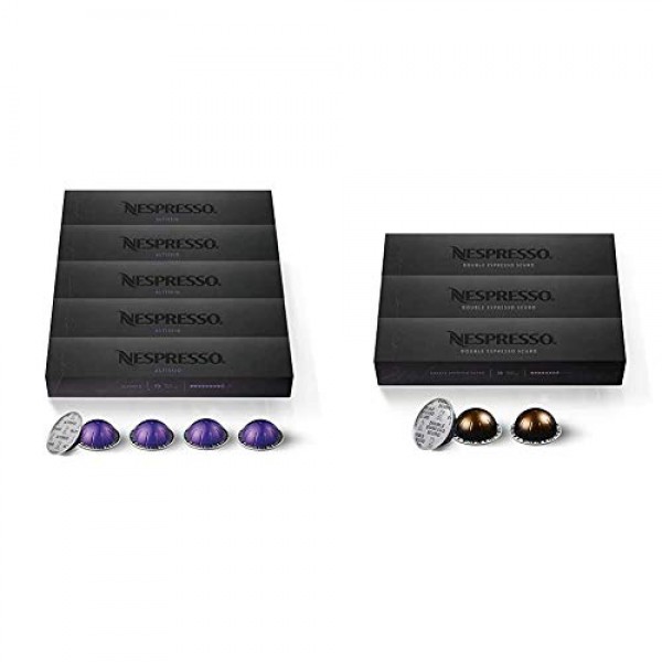 네스프레소 캡슐 VertuoLine Altissio 미디엄 로스트 및 더블 에스프레소 스쿠로 다크 로스트 에스프레소 커피 포드(60개)