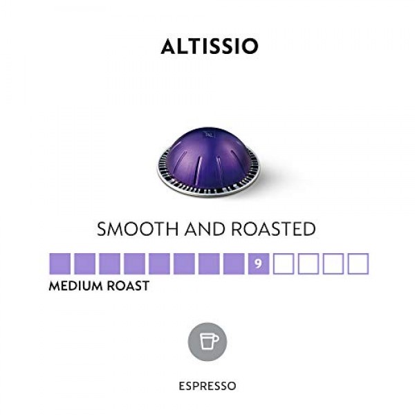 네스프레소 캡슐 VertuoLine Altissio 미디엄 로스트 및 더블 에스프레소 스쿠로 다크 로스트 에스프레소 커피 포드(60개)