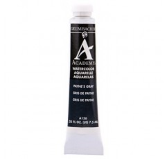Grumbacher Academy 수채화 물감, 7.5ml/0.25온스, 페인 그레이(A156)