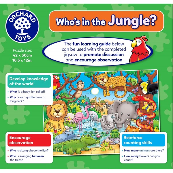 Orchard Toys Big Dinosaurs Floor Puzzle & Toys Who's in the Jungle? 직소 퍼즐 + Who's in the Jungle? 퍼즐