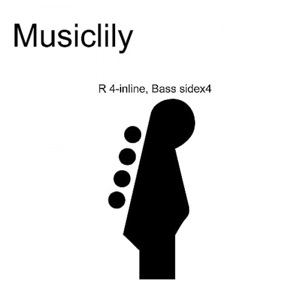 Musiclily 4 인라인 베이스 빈티지 오픈 기어 튜너 튜닝 키 페그 머신 헤드 펜더 프리시슨 재즈 PB JB 베이스 기타, 블랙용 오른손 세트