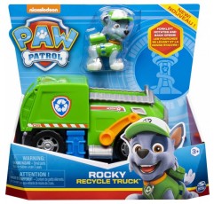 PAW PATROL 선택 긴급 차량 | 플레이 피규어가 있는 기본 차량, 피규어: Rocky