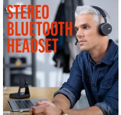 Plantronics - Voyager 4220UC USB-C 헤드셋(Poly) - 붐 마이크 및 잡음 제거 기능이 있는 스테레오 Bluetooth 헤드폰 - PC, Mac 및 휴대폰에 연결 - Teams, Zoom 등과 호환 블랙