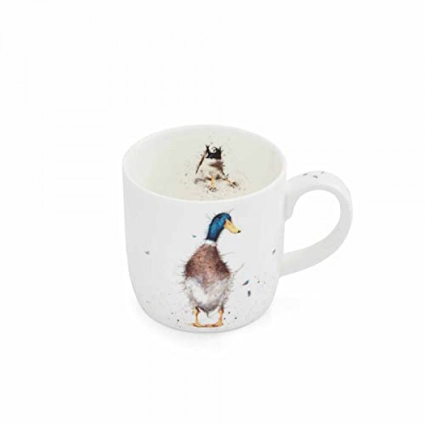 Portmeirion Royal Worcester Wrendale 디자인 가드 오리 머그잔 | 오리 디자인의 14온스 대형 커피잔 | Fine Bone China로 제작 | 전자레인지 및 식기세척기 사용 가능