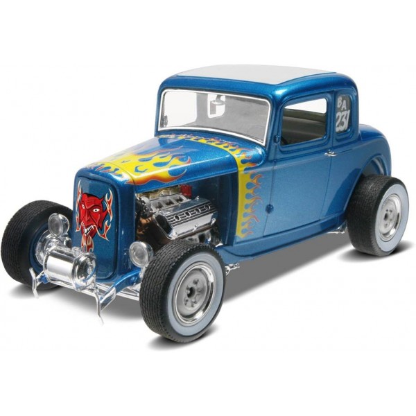 Revell 14228 32 Ford 5 Window Coupe 상세 모델 키트, 자동차 키트 1:25