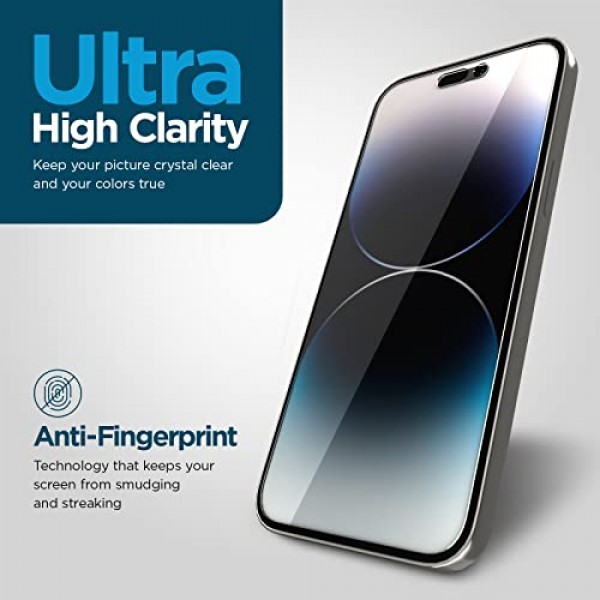 Case-Mate iPhone 14 Pro Max 화면 보호기 - 6.7인치 - 파손 방지 기능이 있는 긁힘 방지 강화 유리 - 터치 감도, 높은 선명도, 케이스 친화적, 적용 용이성을 갖춘 내구성이 뛰어