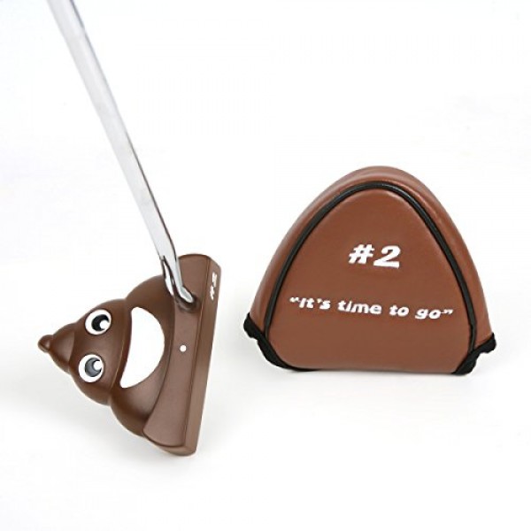 Intech Emoji #2 Poop 골프 퍼터 - 남성, 여성, 어린이용 35인치