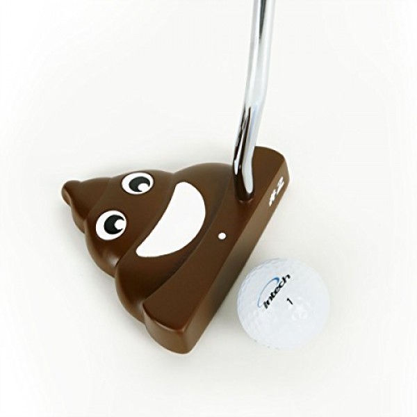 Intech Emoji #2 Poop 골프 퍼터 - 남성, 여성, 어린이용 35인치