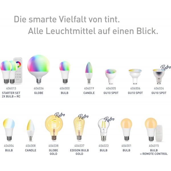 Müller-Licht Tint LED Reflector GU10 White 앱을 통해 Alexa 및 Google Home과 호환 가능 제어 가능(이동 중), 밝기 조절 가능(2700 - 6500K 플라스틱 5.1 W, Crystal Heart Measures 5 x 5 x 5.4 