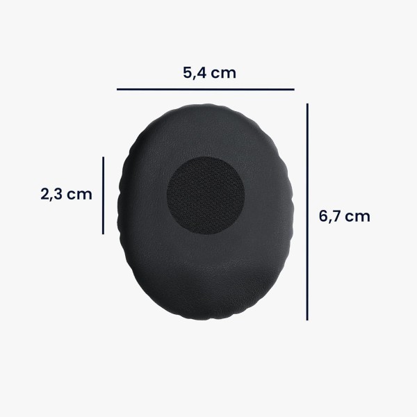 Sennheiser HD228 / HD229 / HD220 패드와 호환되는 kwmobile 2X 이어 패드 - 오버이어 헤드폰용 합성 가죽 헤드폰 패드 블랙