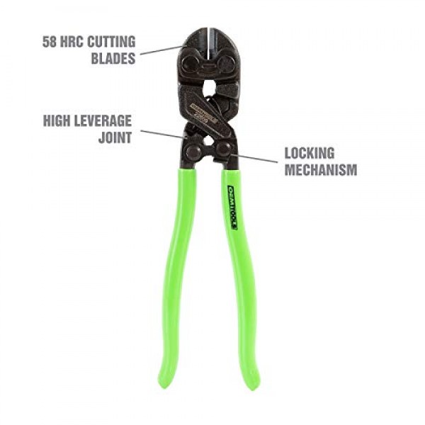 OEMTOOLS 22609 8 미니 볼트 커터, 도구 홈 개선, 자물쇠 커터 헤비듀티, 컴팩트 볼트 커터, 스틸 커터, 홈 개선용