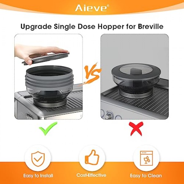 Breville Barista Express와 호환되는 AIEVE 실리콘 벨로우즈, Breville 에스프레소 머신용 단일 용량 호퍼
