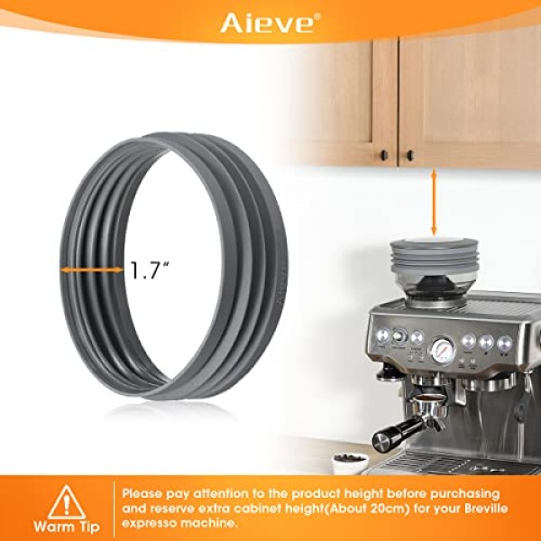 Breville Barista Express와 호환되는 AIEVE 실리콘 벨로우즈, Breville 에스프레소 머신용 단일 용량 호퍼