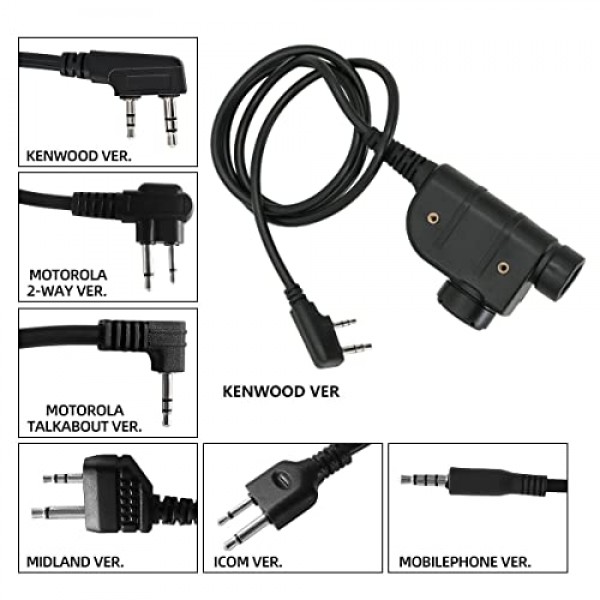 U94 PTT 2핀, Baofeng UV5R 등에 대해 민간용 버전으로 말하기, Airsoft 전술 헤드셋(SY)