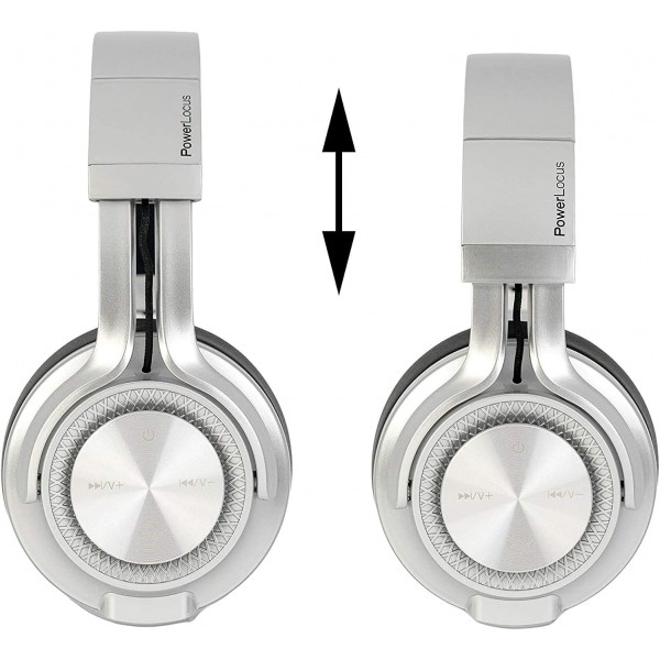 PowerLocus P3 Bluetooth 오버이어 헤드폰, [재생 시간 40시간] HD 스테레오 무선 헤드폰, 핸즈프리 통화용 마이크가 있는 접이식 무선 헤드폰 iPhone/Android/Windows/TV용 무선 및 유