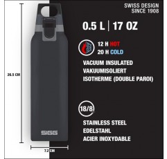 SIGG - 보온병 - 보온병 Hot & Cold One - 차 여과기 포함 - 누출 방지 - BPA 프리 - 18/8 스테인리스 스틸 - 0.3L / 0.5L Shade H&C ONE 0.5 L