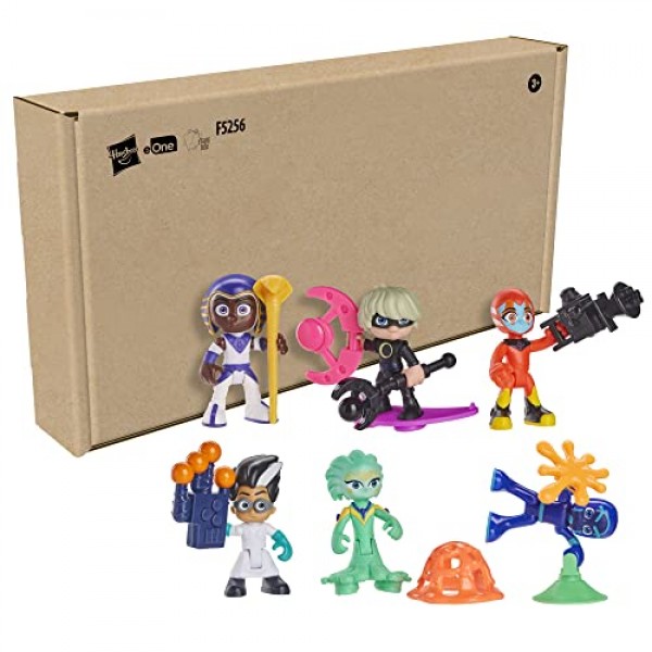 PJ Masks Ultimate Villain Collection 유치원 장난감, 3세 이상 어린이를 위한 6개의 액션 피규어와 11개의 액세서리가 포함된 그림 세트(아마존 독점)