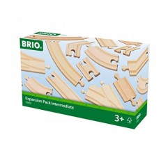 BRIO World 33402 확장팩 중급 | 3세 이상 어린이를 위한 나무 기차 트랙