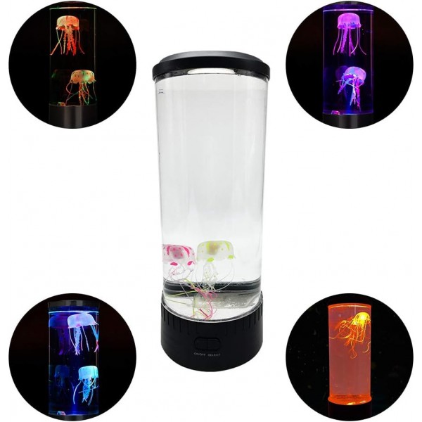 BYNYXI USB 해파리 용암 램프, LED 해파리 용암 램프 7 색 LED 색상 변경 야간 조명 판타지 해파리 용암 램프 무드 라이트 선물 어린이 침실 홈 오피스-10.5cmx10.5mx29cm