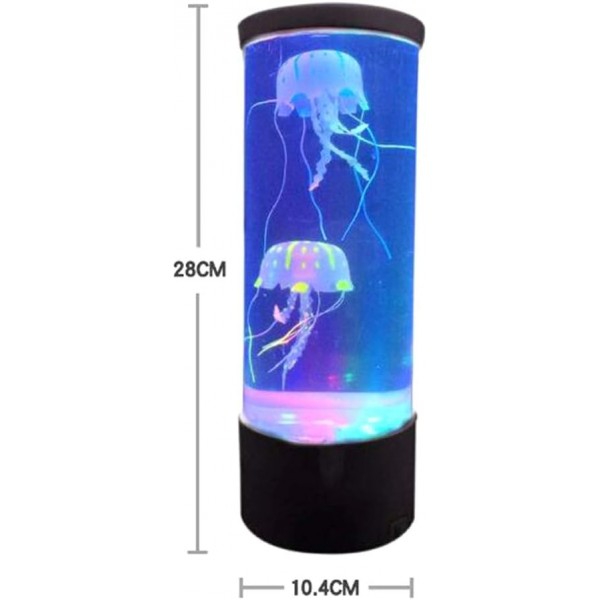 BYNYXI USB 해파리 용암 램프, LED 해파리 용암 램프 7 색 LED 색상 변경 야간 조명 판타지 해파리 용암 램프 무드 라이트 선물 어린이 침실 홈 오피스-10.5cmx10.5mx29cm