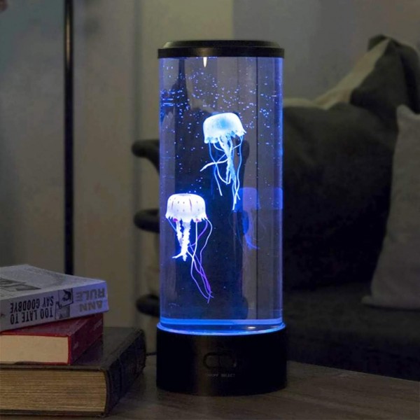 BYNYXI USB 해파리 용암 램프, LED 해파리 용암 램프 7 색 LED 색상 변경 야간 조명 판타지 해파리 용암 램프 무드 라이트 선물 어린이 침실 홈 오피스-10.5cmx10.5mx29cm