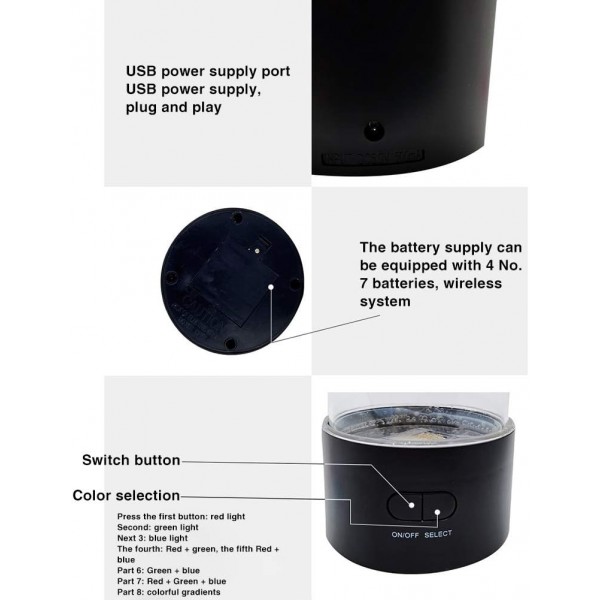 BYNYXI USB 해파리 용암 램프, LED 해파리 용암 램프 7 색 LED 색상 변경 야간 조명 판타지 해파리 용암 램프 무드 라이트 선물 어린이 침실 홈 오피스-10.5cmx10.5mx29cm