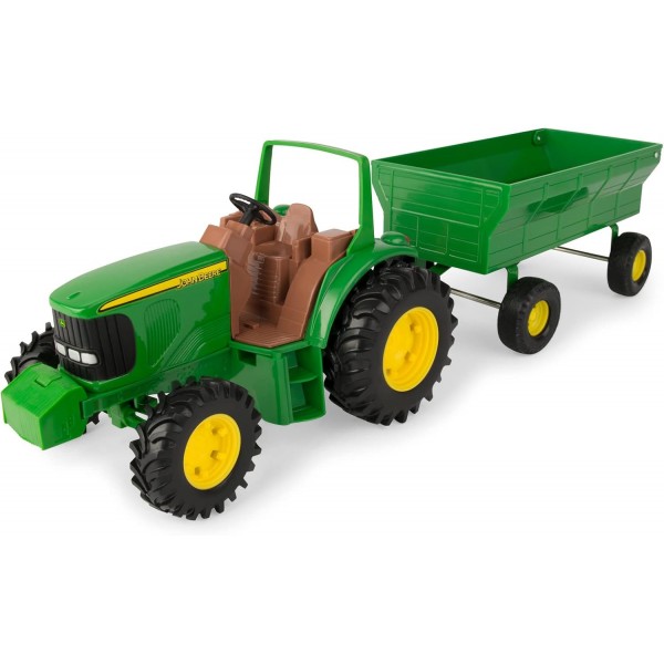 TOMY Ertl John Deere 8인치 트랙터 및 플레어박스 왜건 세트(스타일은 다를 수 있음)