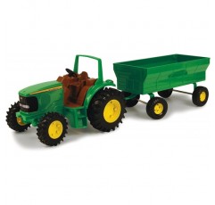 TOMY Ertl John Deere 8인치 트랙터 및 플레어박스 왜건 세트(스타일은 다를 수 있음)