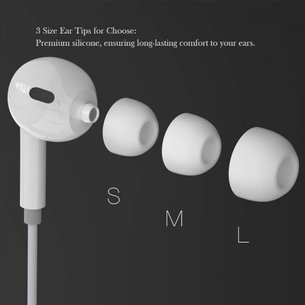 Samsung S20 FE A53 A33용 iMangoo USB-C Type-C 헤드폰 갤럭시 Z 플립 4 S22 Ultra S21 S20+ Pixel 6a 6 Oneplus White용 마이크 및 볼륨 조절 기능이 있는 인이어 헤드폰 Hi-Fi 스테레오