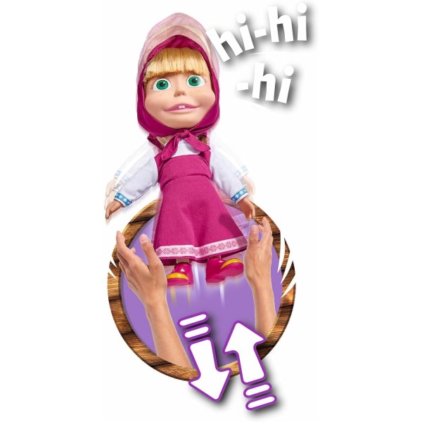 Simba MASHA & THE BEAR SHAKE AND SOUND INTERACTIVE 30CM 인형, 다색, 109301074