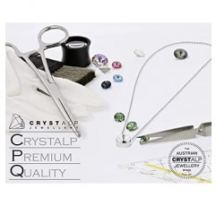 Crystalp의 Swarovski® 크리스털이 있는 차크라 생명의 나무 귀걸이, 금도금
