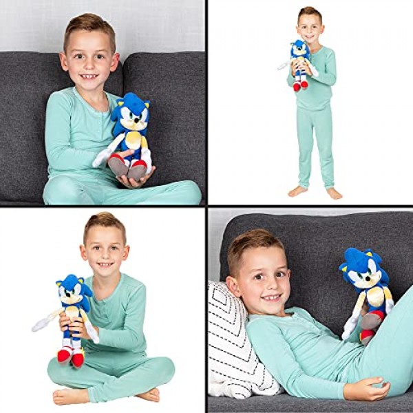Franco Sonic The Hedgehog Kids Bedding Super Soft Plush Junior Cuddle Pillow Buddy, One Size, (공식 Sega Sonic 제품) One Size Sonic the Hedgehog