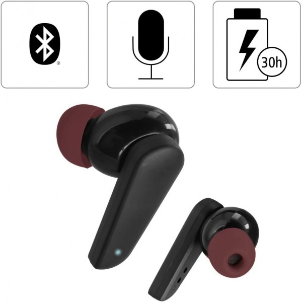 Hama Spirit Pocket Bluetooth 헤드폰(마이크가 있는 인이어 헤드폰, 충전 스테이션이 있는 진정한 무선 이어버드, 특히 가벼움, 실행 시간 30시간, 음성 제어가 가능한 무선 헤
