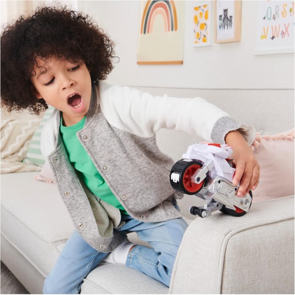 Paw Patrol Moto Pups - 윌리 기능이 있는 풀백 모터가 장착된 살쾡이 그림 - 장난감 자동차
