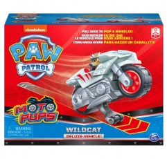 Paw Patrol Moto Pups - 윌리 기능이 있는 풀백 모터가 장착된 살쾡이 그림 - 장난감 자동차