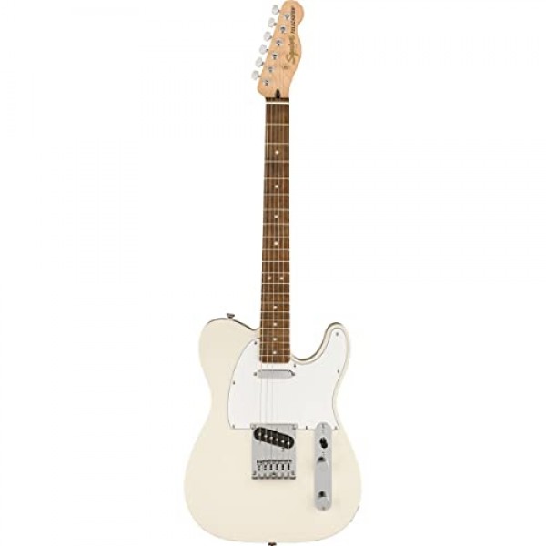 Squier Affinity 시리즈 텔레캐스터 일렉트릭 기타, 2년 보증 포함, 올림픽 화이트, 로렐 핑거보드